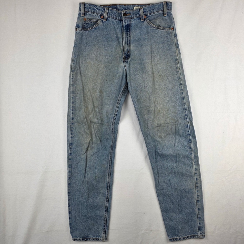 Vintage Levis 550 Orange Tab Jeans Mens 34x34 Blue Relaxed Tapered Leg 90s